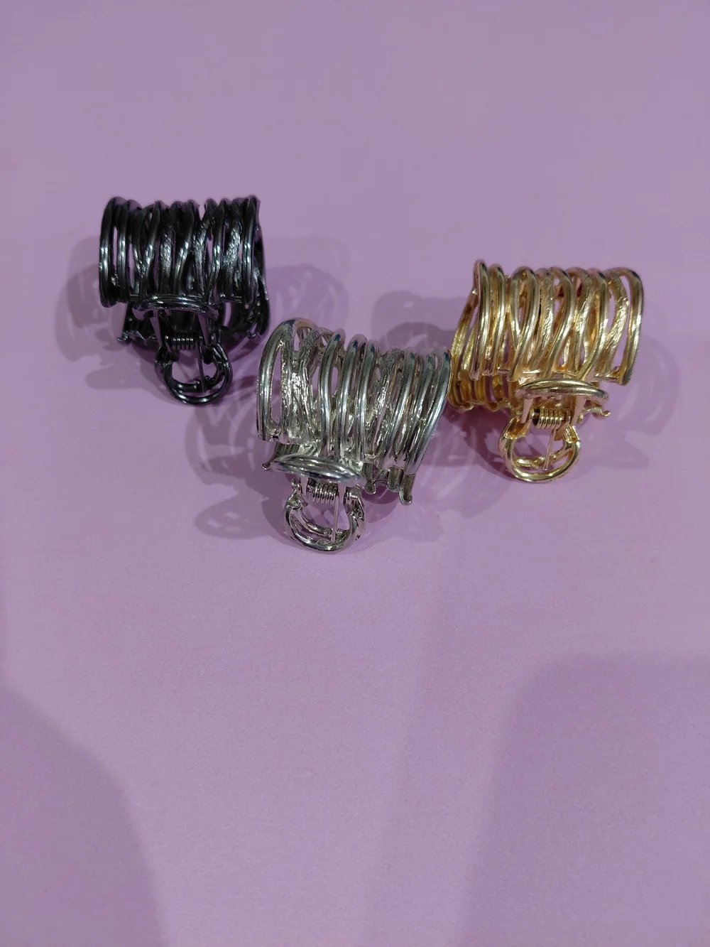 Metal Coil Hair Cuffs - Gold, Silver, Black